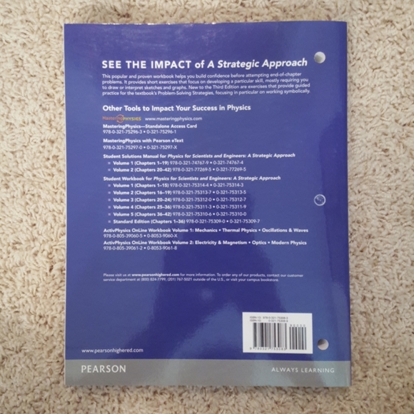 Student Workbook for Physics for Scientists and Engineers 3rd Ed. - Picture 3 of 4